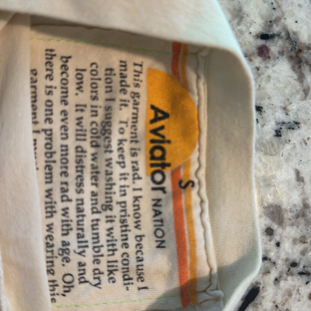 Aviator nation Blue and Cream Short Sleeve Tees - Picture 2 of 6